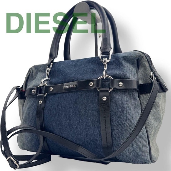 Diesel Women 3Way Denim Shoulder Clutch Handbag - Picture 6 of 14